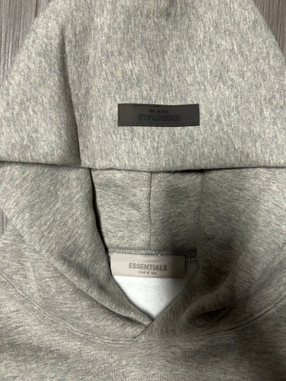 Essentials Fear of God Dark Oatmeal Hoodie Brand New - Picture 3 of 6
